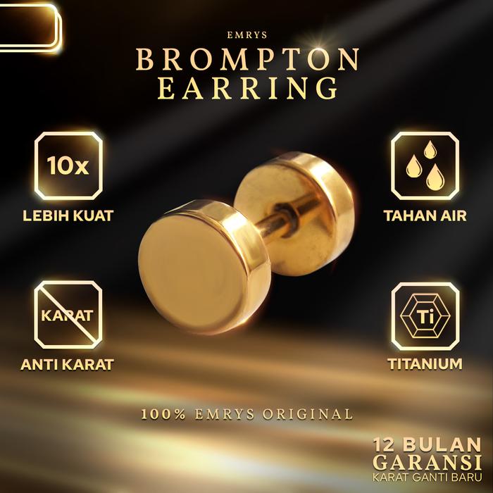 Emrys BROMPTON Anting Tindik TITANIUM Anti Karat