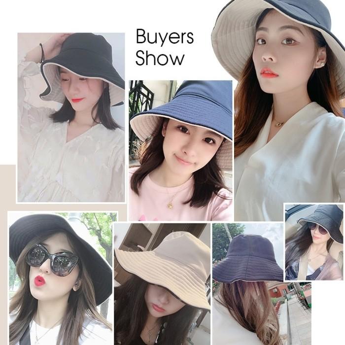 Baru UV Protection Hat UV Cover Hat Topi Anti Sinar UV Wanita Pria