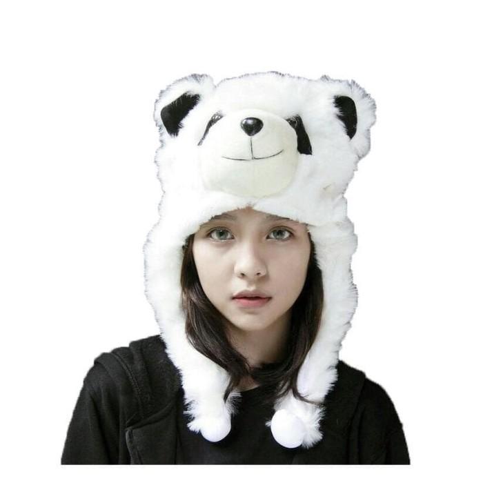 Bisa COD Topi boneka hewan panda TOPI BONEKA