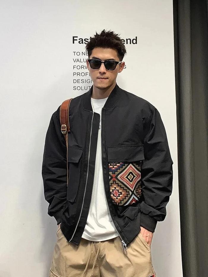 Bomber Jacket Men Japanese Baseball Coat Spring Autumn Ne'w Fashi
