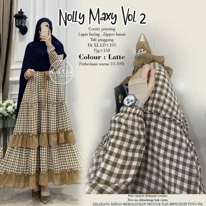 |EXECUTIVE| Baju Gamis Wanita Muslim Nolly Maxy Dress Ceruty Printing