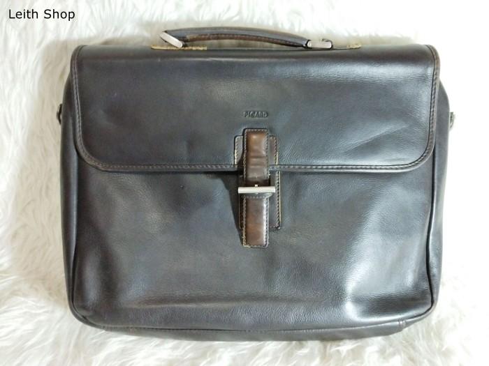 Picard Tas Kerja Pria Briefcase Koper Selempang Kulit Asli Leather Ori