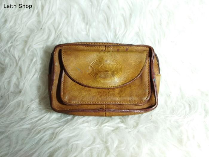 Tas Sabuk Pria Belt Bag Ikat Pinggang Mini Kecil HP Kulit Asli Ori