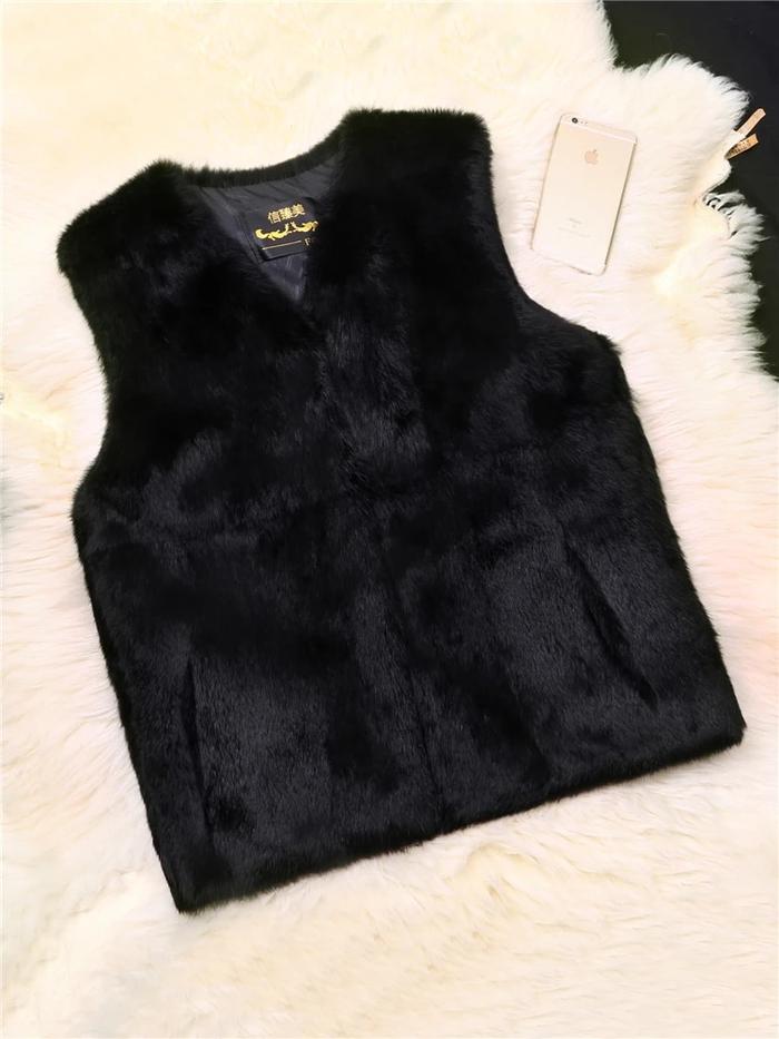 Real rabbit fur vest New men's fur coat fur vest male rabbit fur