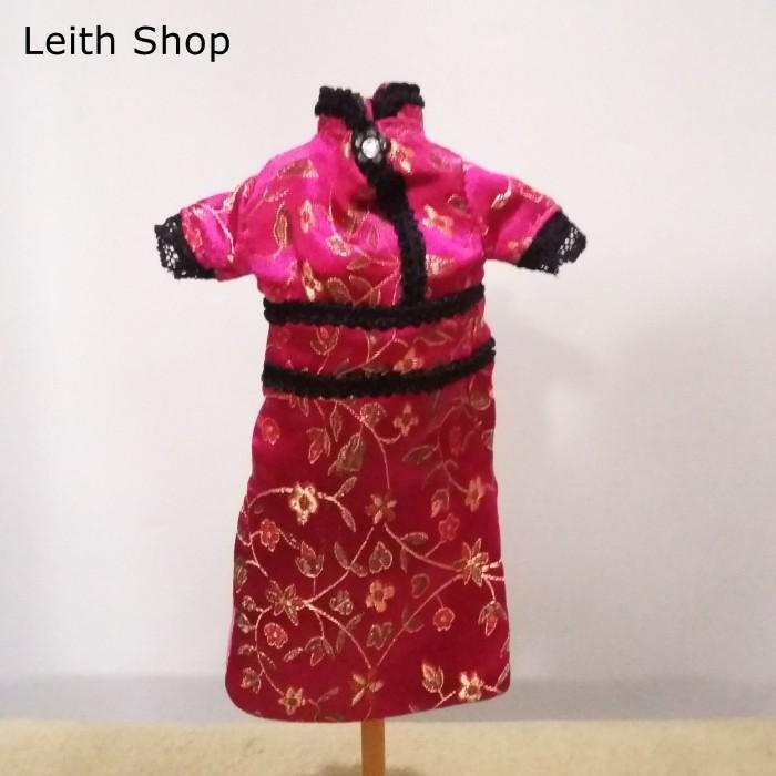 Baju Cheongsam Hanbok Barbie Oriental Gaun Mattel Matel Dress BJD