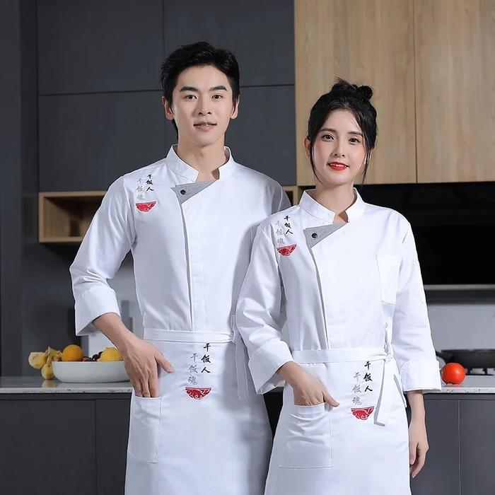 Dry Rice Man Chef Uniform Long Sleeve Hotel Chef Uniform Chef Uniform