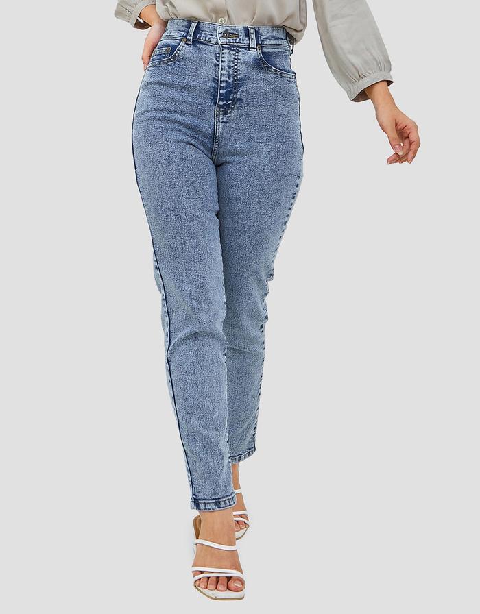Geela Ice Wash Arcane Celana Regular Jeans Wanita 120193649