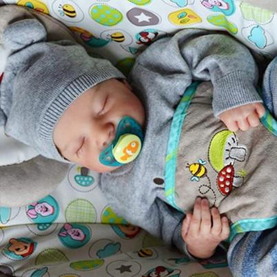 Sn* Kehidupan Nyata 20" Boneka Lahir Kembali Bayi Laki-Laki Baru Lahir