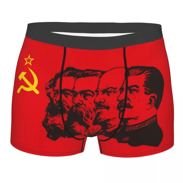 Communist Flag Marx Engels Lenin And Stalin Underwear Male Sexy C