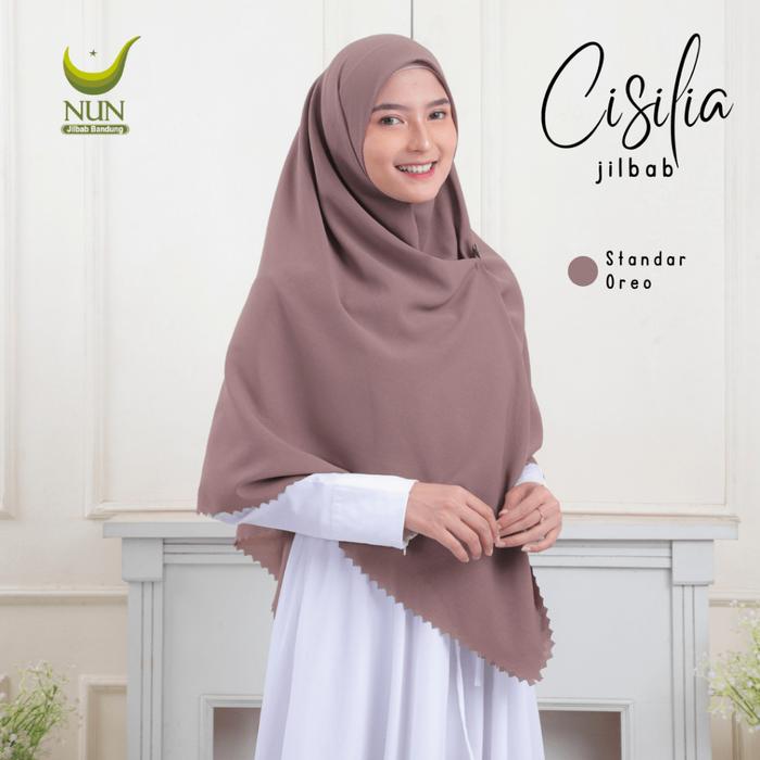 Terlaris! Jilbab Cisilia NUN JILBAB / Segiempat instan kancing non pet