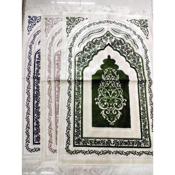 TERBARU sajadah putih import Turki asli Aydin mensucat 70 x 110