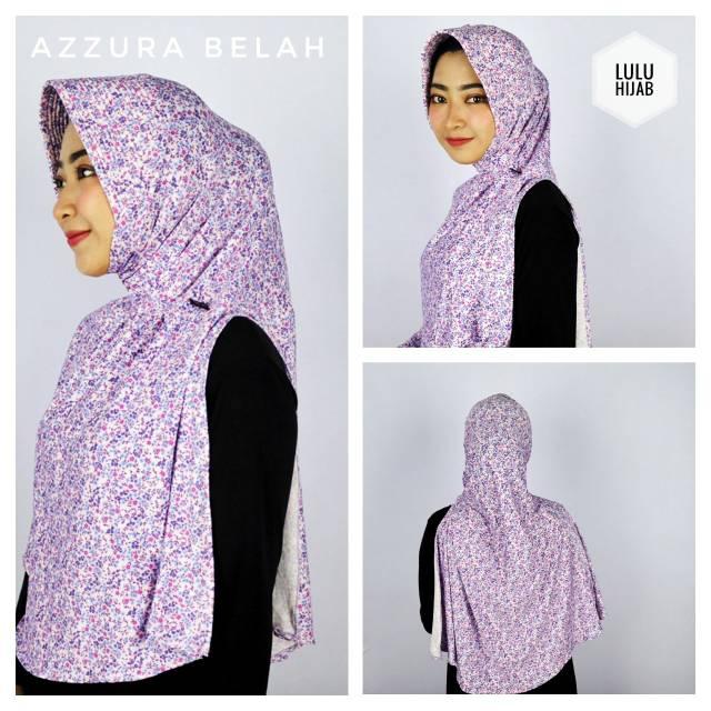 Terlaris! Lulu Hijab Azura Belah Motif dan Batik