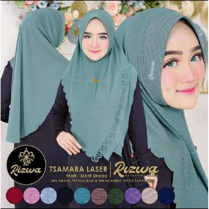 Terlaris! Jilbab Instan Laser Cuting Tsamara By Rizwa
