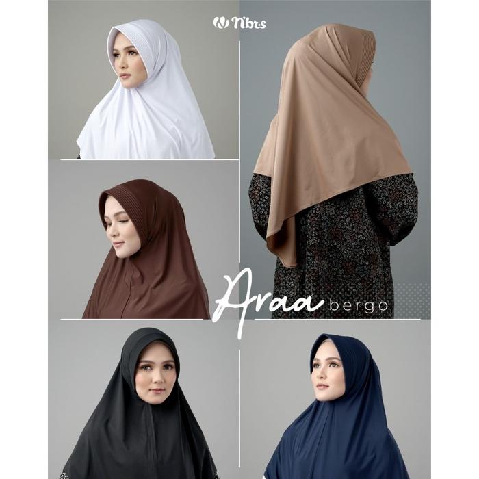 Terlaris! BERGO NIBRAS HIJAB ARAA BERGO / KERUDUNG WANITA MUSLIMAH