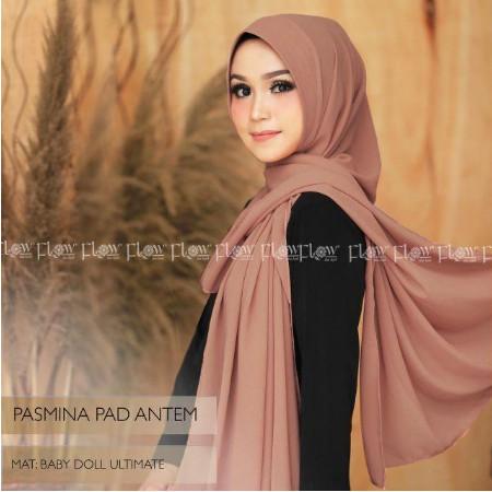 Terlaris! Pasmina soft pad antem ORI FLOW/pasmina instant/kerudung