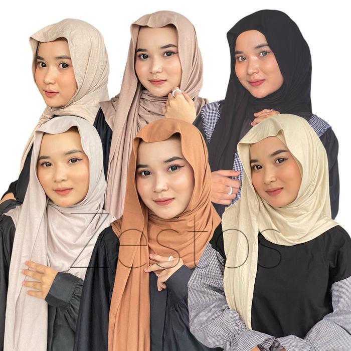 Terlaris! PASHMINA INNER LEHER BAHAN KAOS RAYON BY ZESTOS | PASHMINA