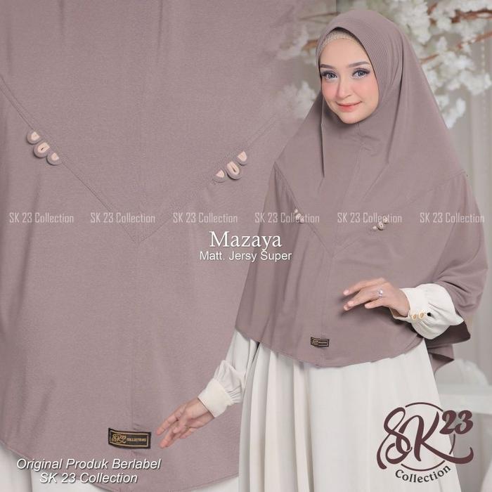 Terlaris! JILBAB BERGO INSTAN JUMBO MAZAYA ORI SK23 COLLECTION
