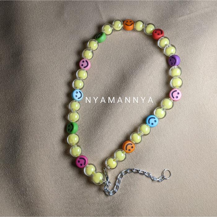Produk Kalung Anak Aesthetic Manik Kaca Lucu Sunny Series Barang