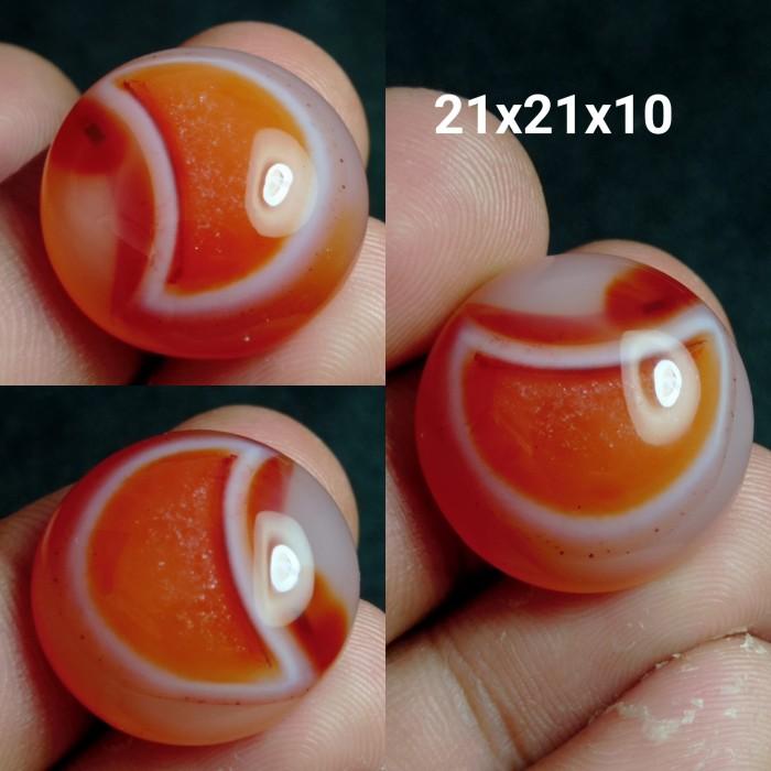 Akik Natural Batu Motif Gambar Emoji Smile Kantong Doraemon Unik Antik