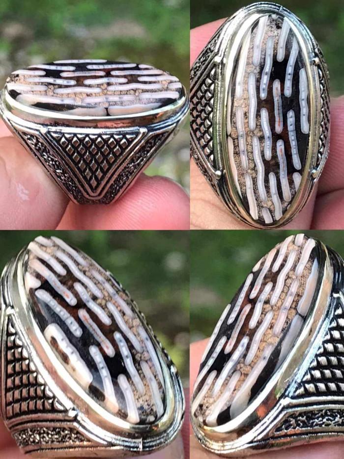 Akik Cincin Batu Natural Motif Gambar Jhipen Madura Lawas Unik Antik 4