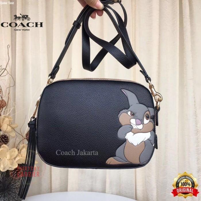 COACH Tas Wanita Camera Bag CH X Disney Dumbo In Calfskin Black