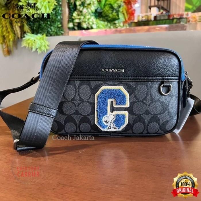 COACH Tas Crossbody Bag CH X Peanuts Graham In Signature Canvas with Snoopy