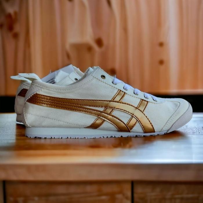 Sneakers Wanita  Rosgold Kanvas Tali
