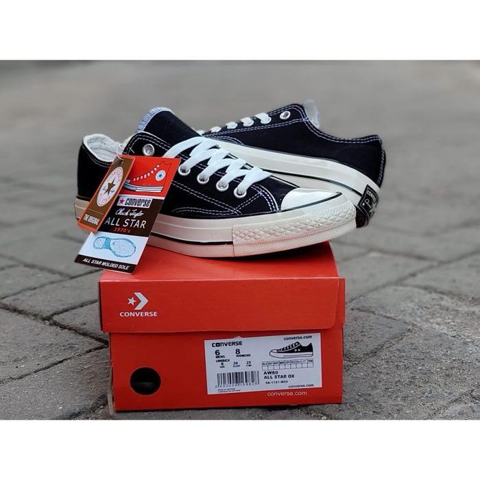 Sepatu Converse Hitam 70S Low Converse Allstar Hitam Pendek