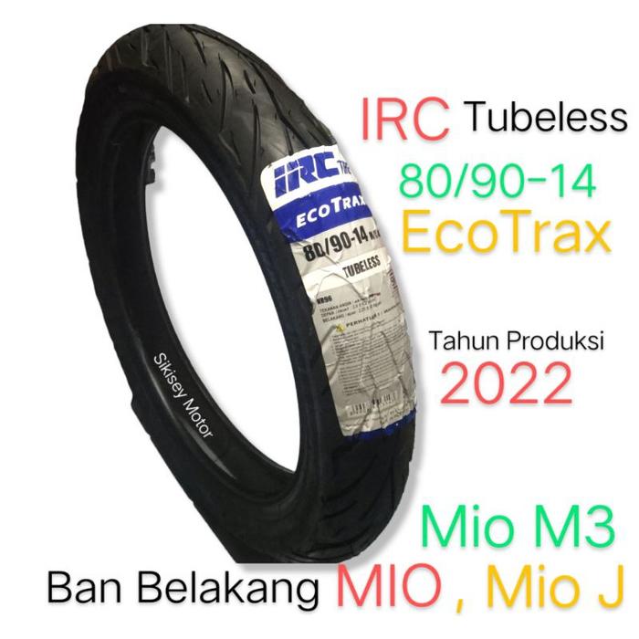 Ban 80/90-14 Ecotrax Irc Tubeless. Ban Belakang Mio, Mio J, Mio M3.