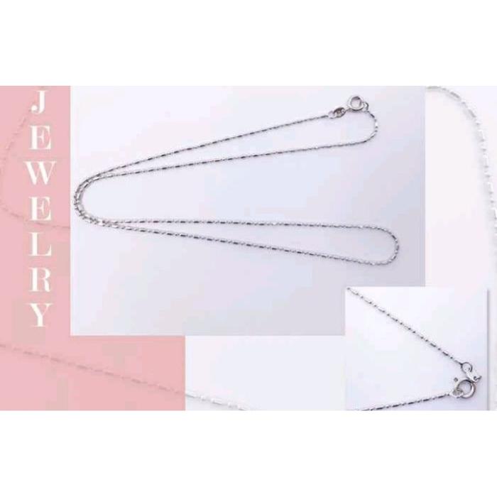 kalung rantai biji padi titanium