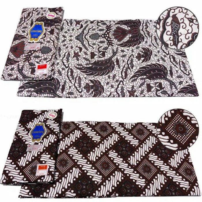 Jarik Batik Cemerlang - Jarik Batik Putih - Jarik Lembaran - Kain