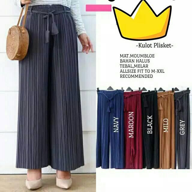 Celana Kulot Plisket //Celana Plisket Premium //Celana Plisket
