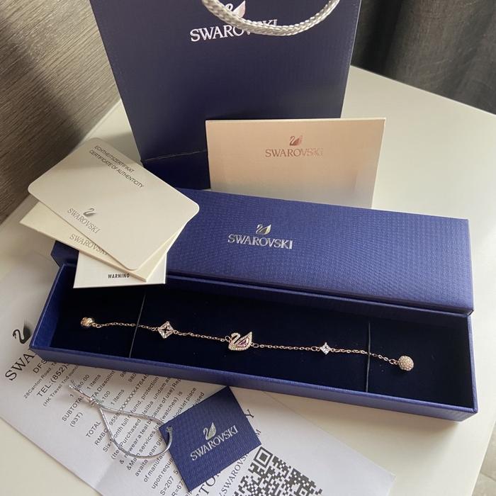 Fleur_ Swarovski Dancing Swan Bracelet 5472271 Gelang Original 100%