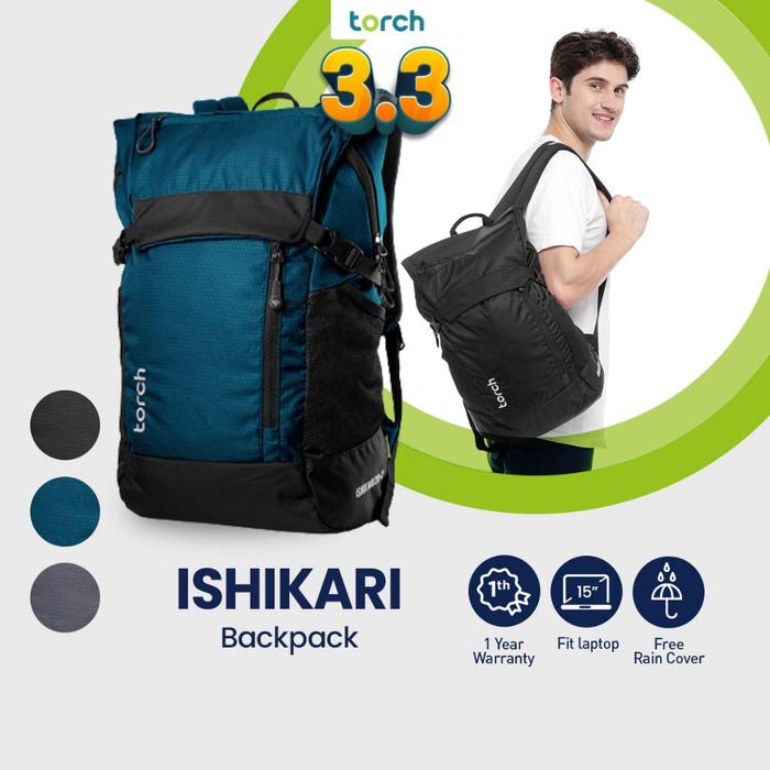 TORCH Ishikari Tas Ransel Punggung Sekolah Kerja Travelling Laptop