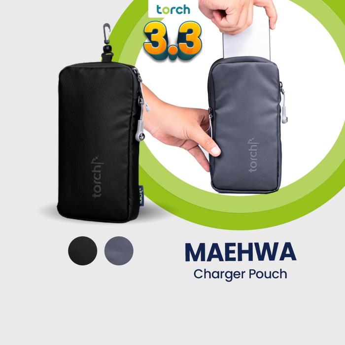 TORCH Pouch Kabel Charger Handsfree - Travel Pouch Organizer Maehwa