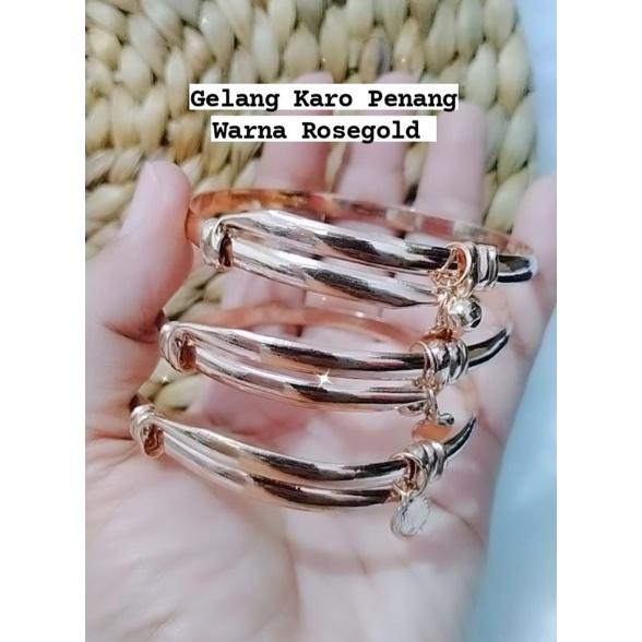 Fleur_ Gelang Karo Penang. Xuping Titanium Lapis Mas Medan Sumbayak