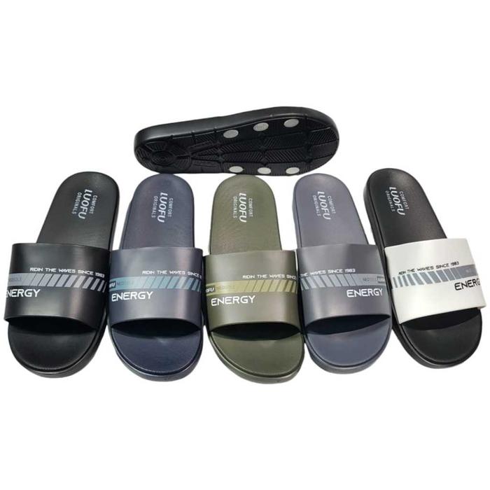 Luofu Sandal Selop Karet Pria Import Empuk ENERGY E7172-E70MBR (AX4)