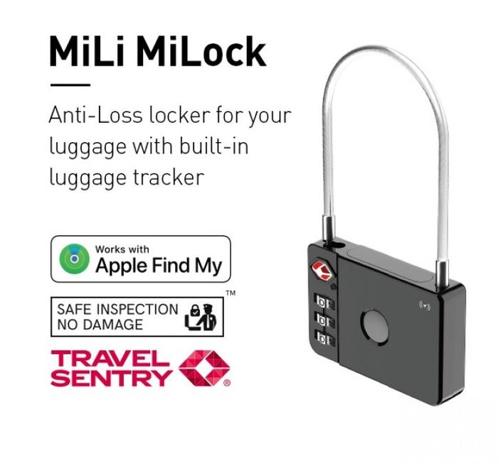 MiLi MiLock - Smart Anti-Loss Lock - Works with Apple Find My