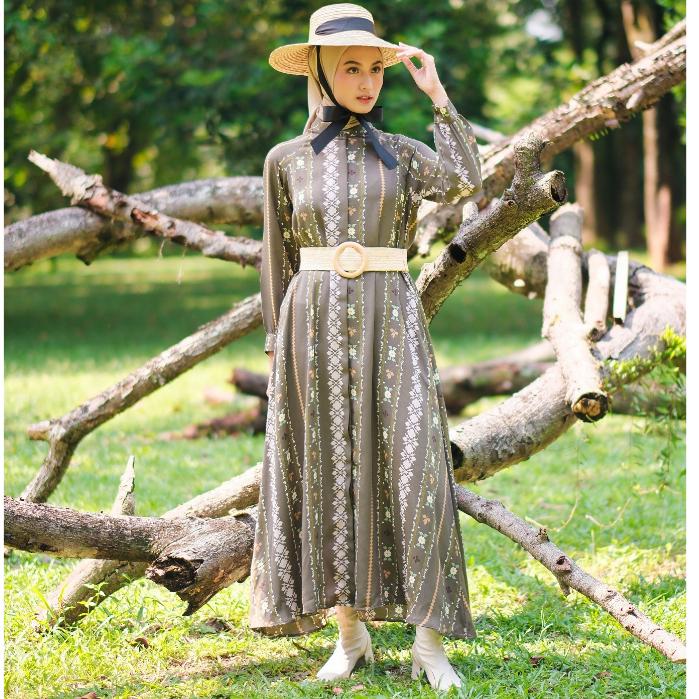 ZM Zaskia Mecca - Ekya Army Gamis gamis dress wanita busui muslim