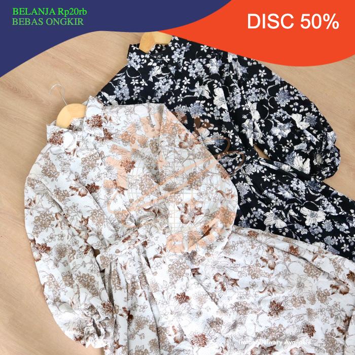 YORA CRINKLE FLOWERS DRESS