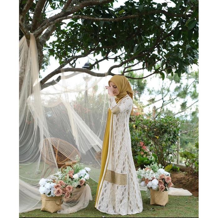 jenna harra by kaleela id original warna lime dress gamis dress muslim