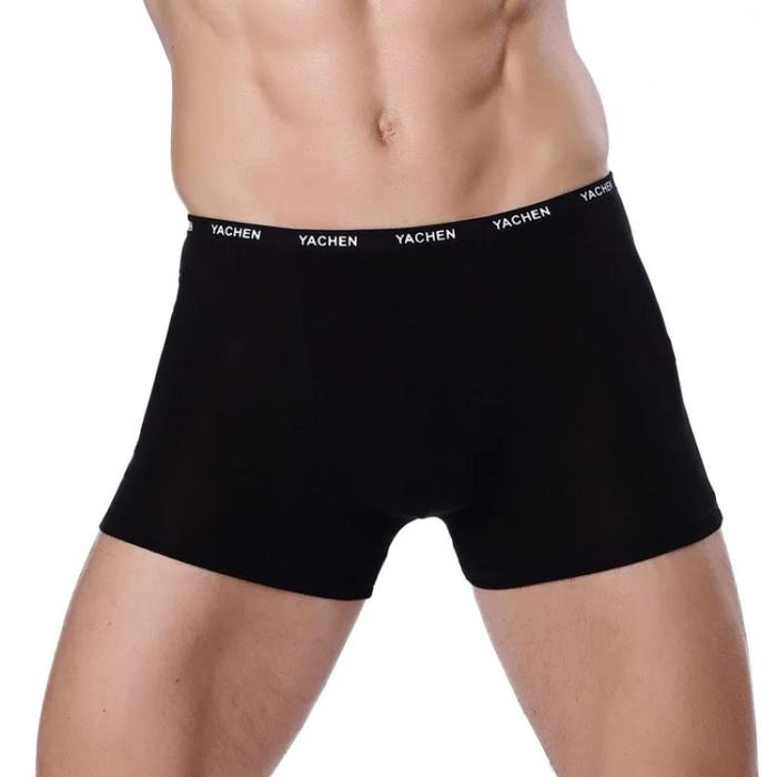 Bamboo Fiber Fabric Male Boxers Solid Breathable Soft Mens Underw