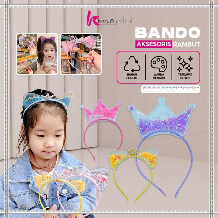 KB-C900 Bando Anak Bentuk Telinga Kucing / Bando Mahkota Aksesoris