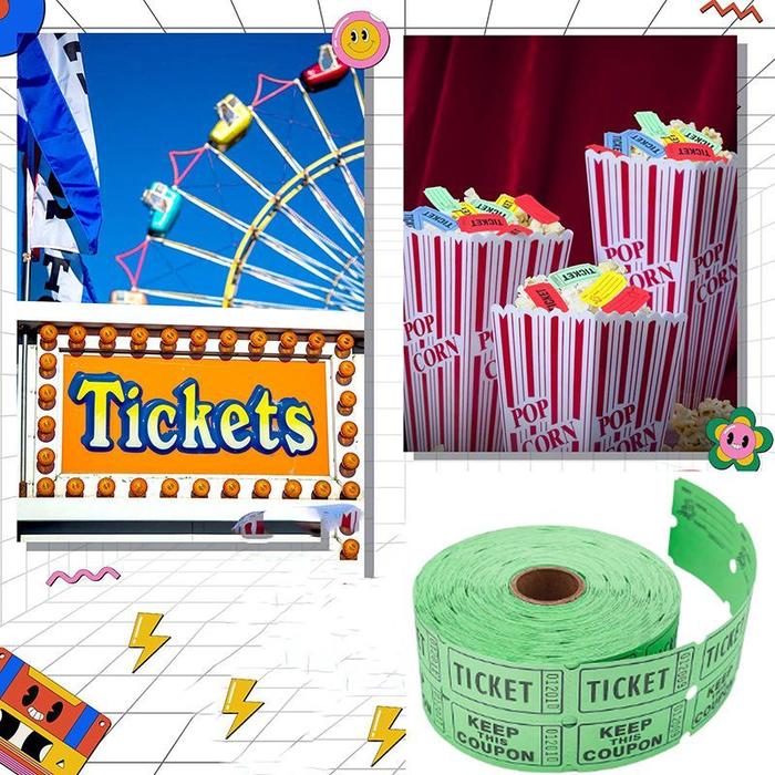 Produk 500pcs/roll Kupon Jalan Sehat Menulis Tiket Event Voucher Sobek