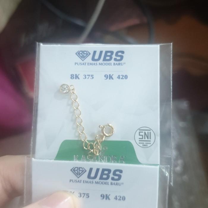 terbaru extension rantai cadangan kalung gelang nori 375 emas asli