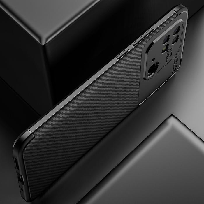 Case Xiaomi Redmi 10C Synthetic fiber Silicone Protective Carbon