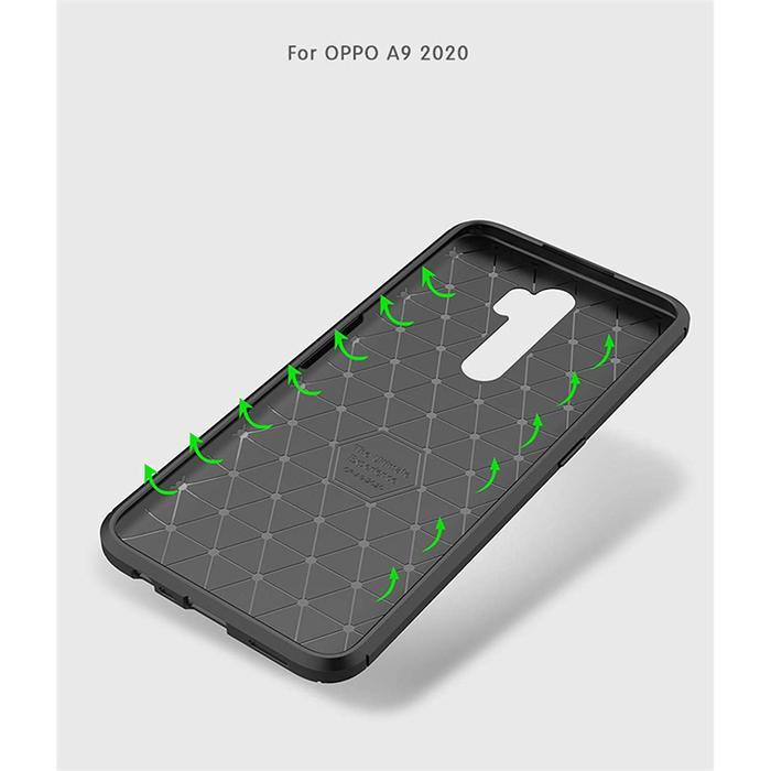 Case Oppo A9 2020, Oppo A5 2020 Synthetic fiber Silicone Protective