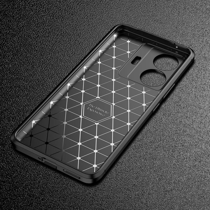Case Vivo T1 Pro (5G) Synthetic fiber Silicone Protective Carbon