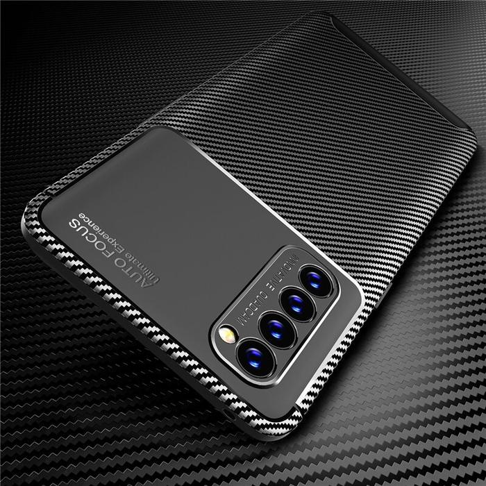 Case Oppo Reno 4 Pro Synthetic fiber Silicone Protective Carbon