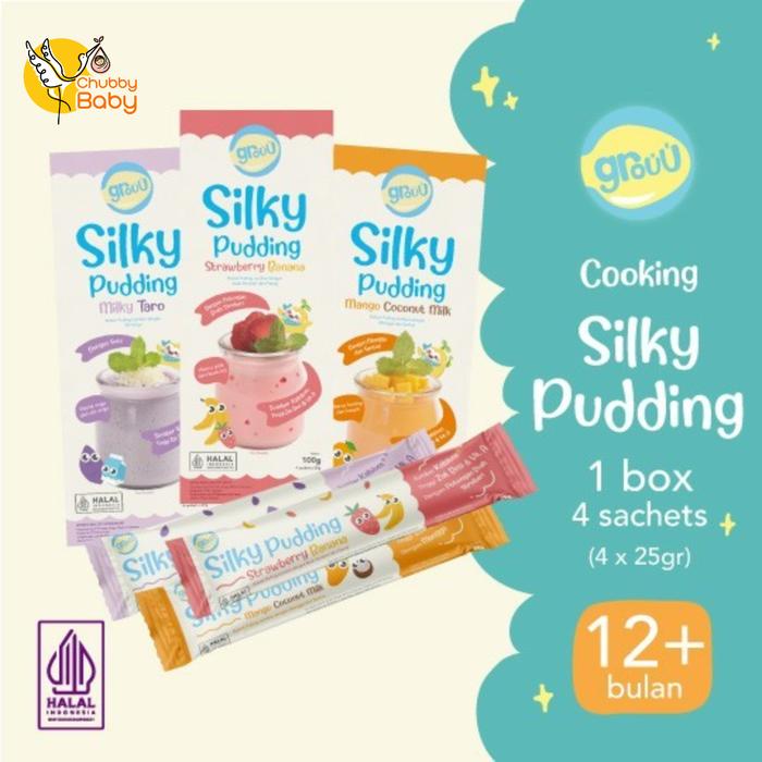 Grouu Silky Pudding | Bubuk Pudding Lembut Bayi MPASI Snack Bayi 100gr